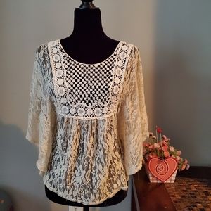 Blu Planet Crochet style top